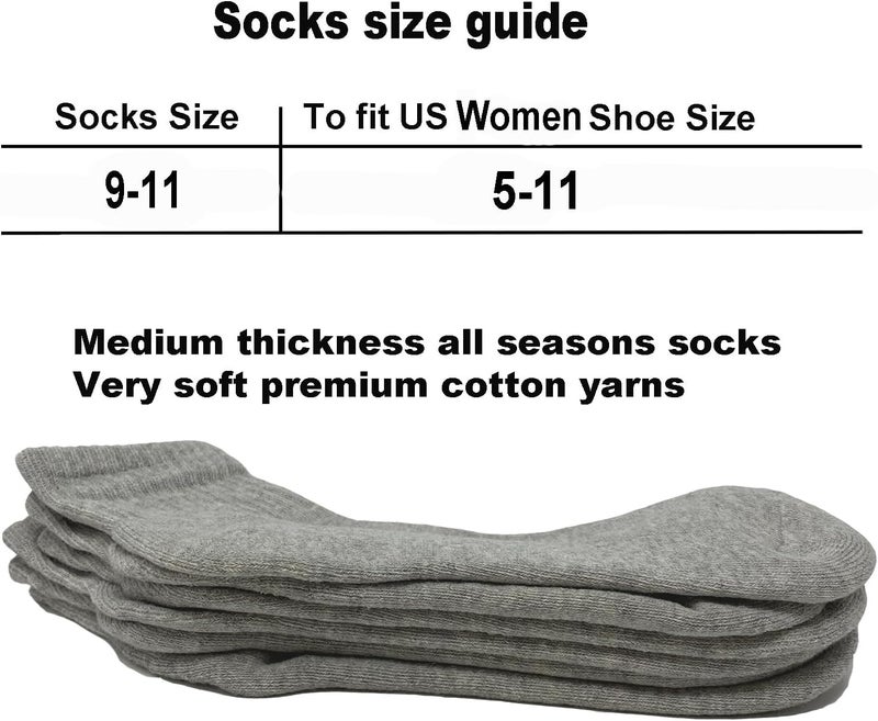 Glory Max 6 Pairs Women Ankle Socks Cotton Solid Color with Cushion for Athletic Running - Image 3